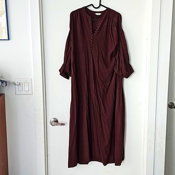 Renaissance Boho Style Dress Japanese Brand Hemp Linen - Picture 1 of 4
